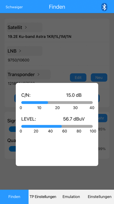 Schwaiger Satfinder Screenshot