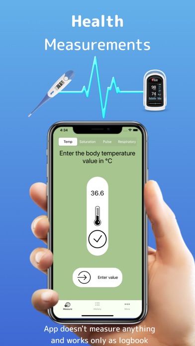 Health Measurements Screenshot