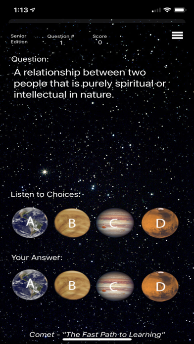 Senior - Comet Spelling Games Screenshot