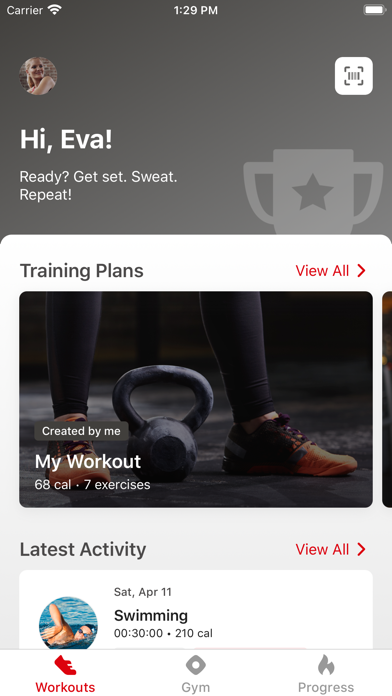 ELEMENTS Fitness&Wellness App Screenshot