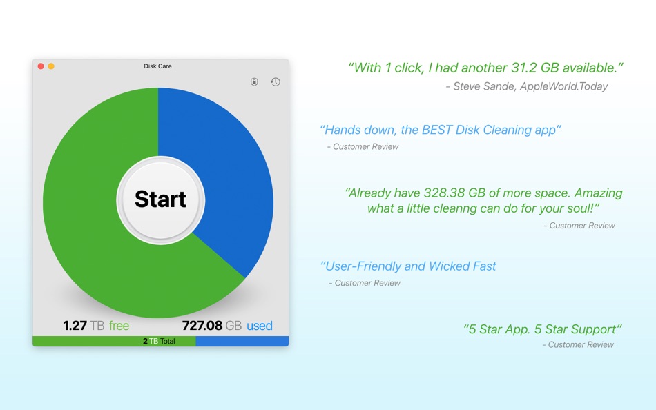 #2. Disk Care: Drive Space Cleaner (macOS) 由: Appgrammers LLC