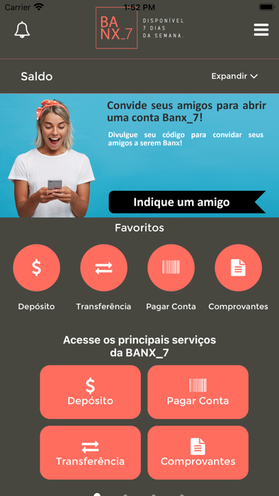 Banx7 - Conta Digital Screenshot