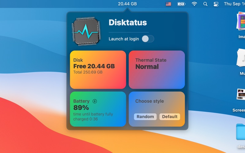 Screenshot #1 pour Disktatus