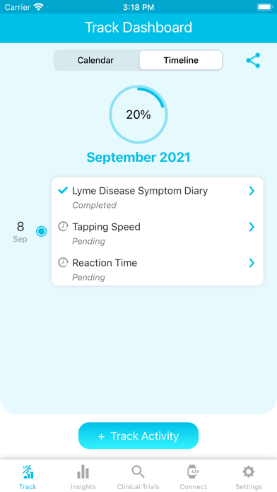 Lyme Symptom Tracker Screenshot
