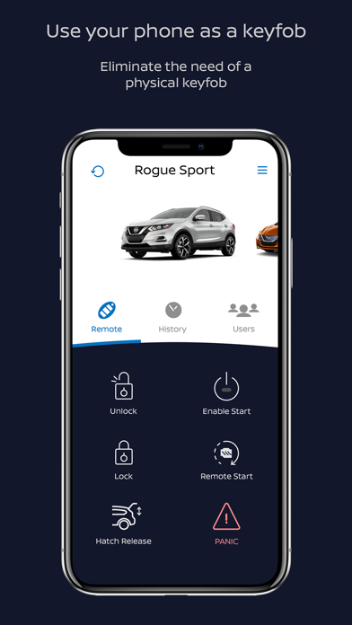 Nissan Virtual Key Screenshot