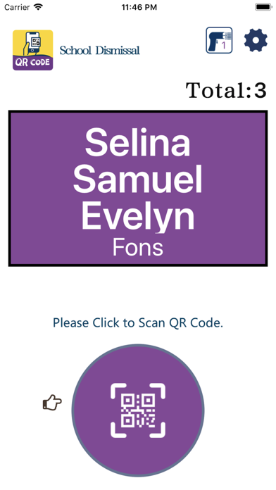 School Dismissal QRCode Screenshot