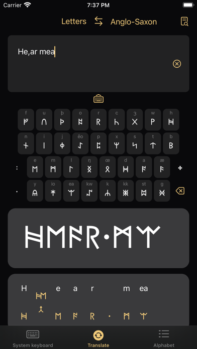 Write in Runic Screenshot