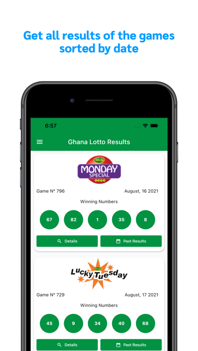 Ghana Lottery Results Screenshot