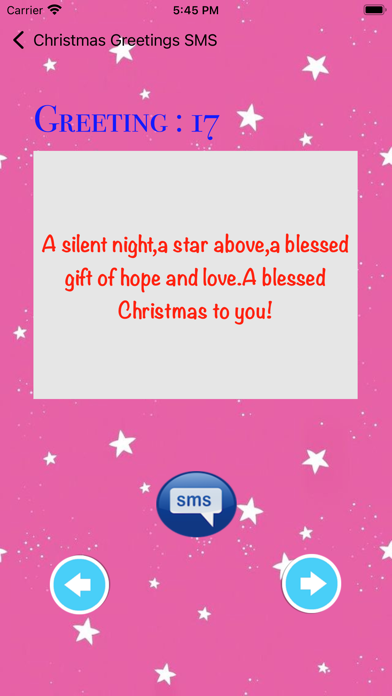 Christmas Greetings SMS Screenshot