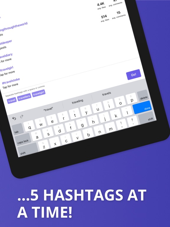 Hashtags: Best trending tags iPad screenshot 5 - Social Networking app