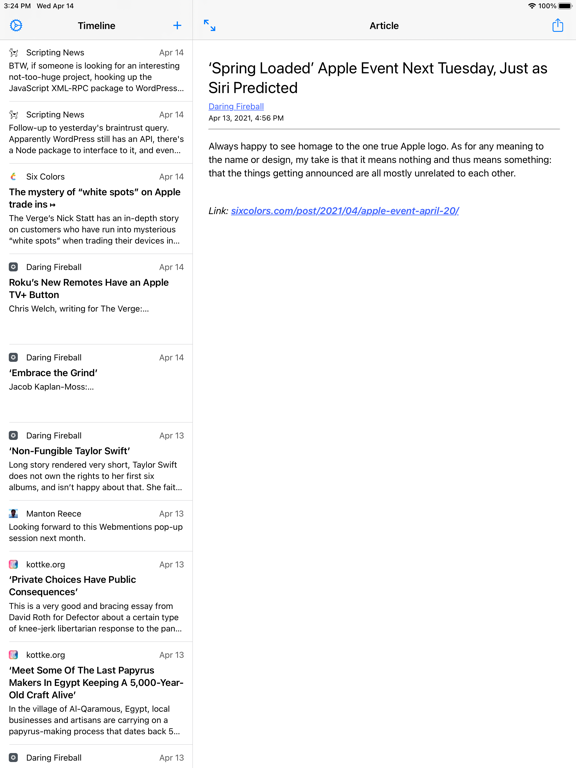 Screenshot #4 pour Stream - A Feed Reader
