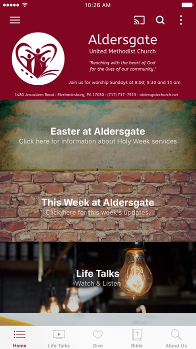 Aldersgate UMC Mechanicsburg Screenshot