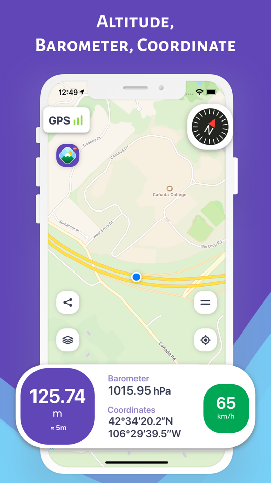 #2. Altimeter Pro: Compass, GPS (iOS) By: Furkan Ozoglu