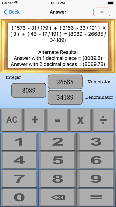 Fraction Pro Calculator Screenshot