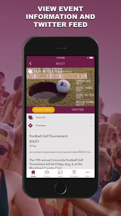 Concordia Cobber Athletics Screenshot