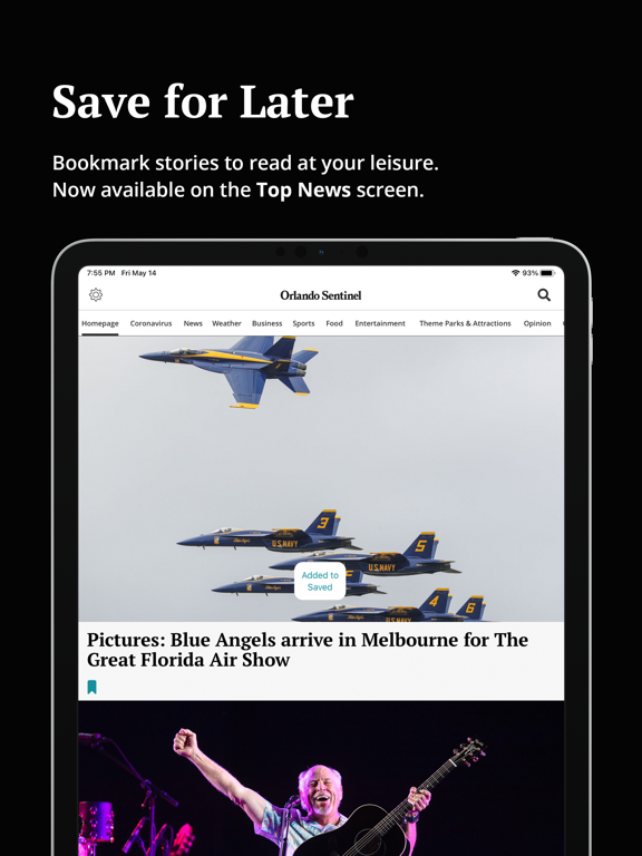 Orlando Sentinel iPad screenshot 4 - News app
