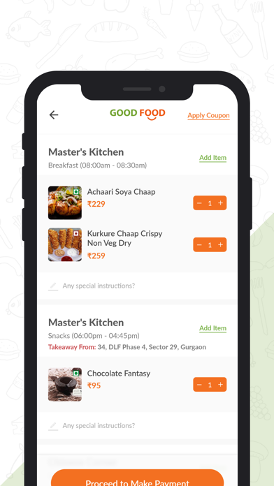 App GOOD FOOD Screenshot