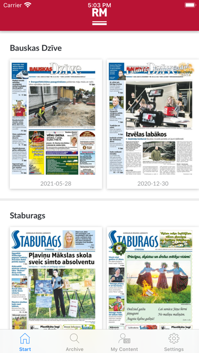 Reģionu Mediji Screenshot