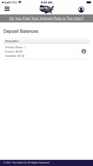 Your Best Credit Union Mobile Screenshot