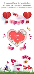 Animated Paper Art Love Pack screenshot #1 for iPhone