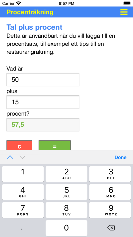 #6. Procenträkning (iOS) By: H Valeur