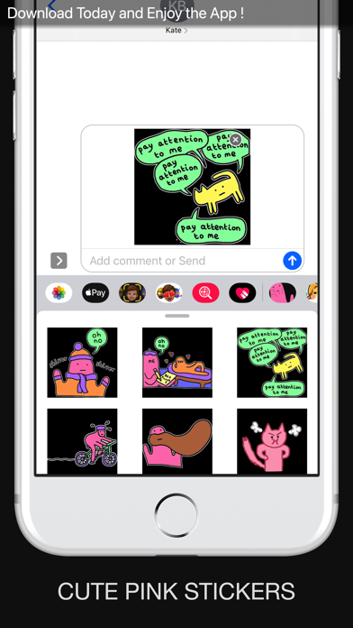Cute Pink Emojis Screenshot