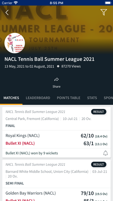 North American Cricket League Screenshot
