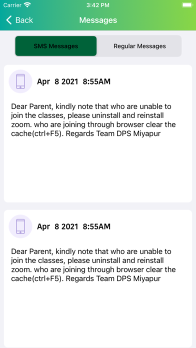DPS Miyapur Parent Portal Screenshot