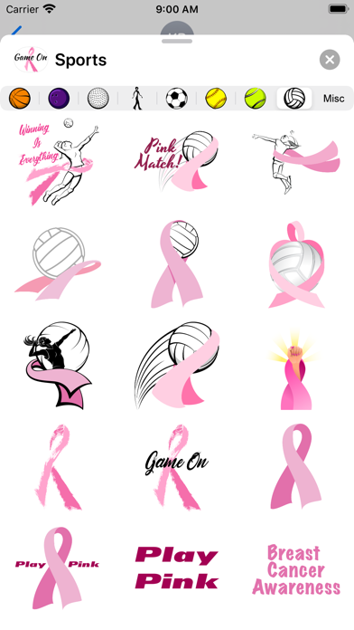 Breast Cancer Sport Ribbons Screenshot