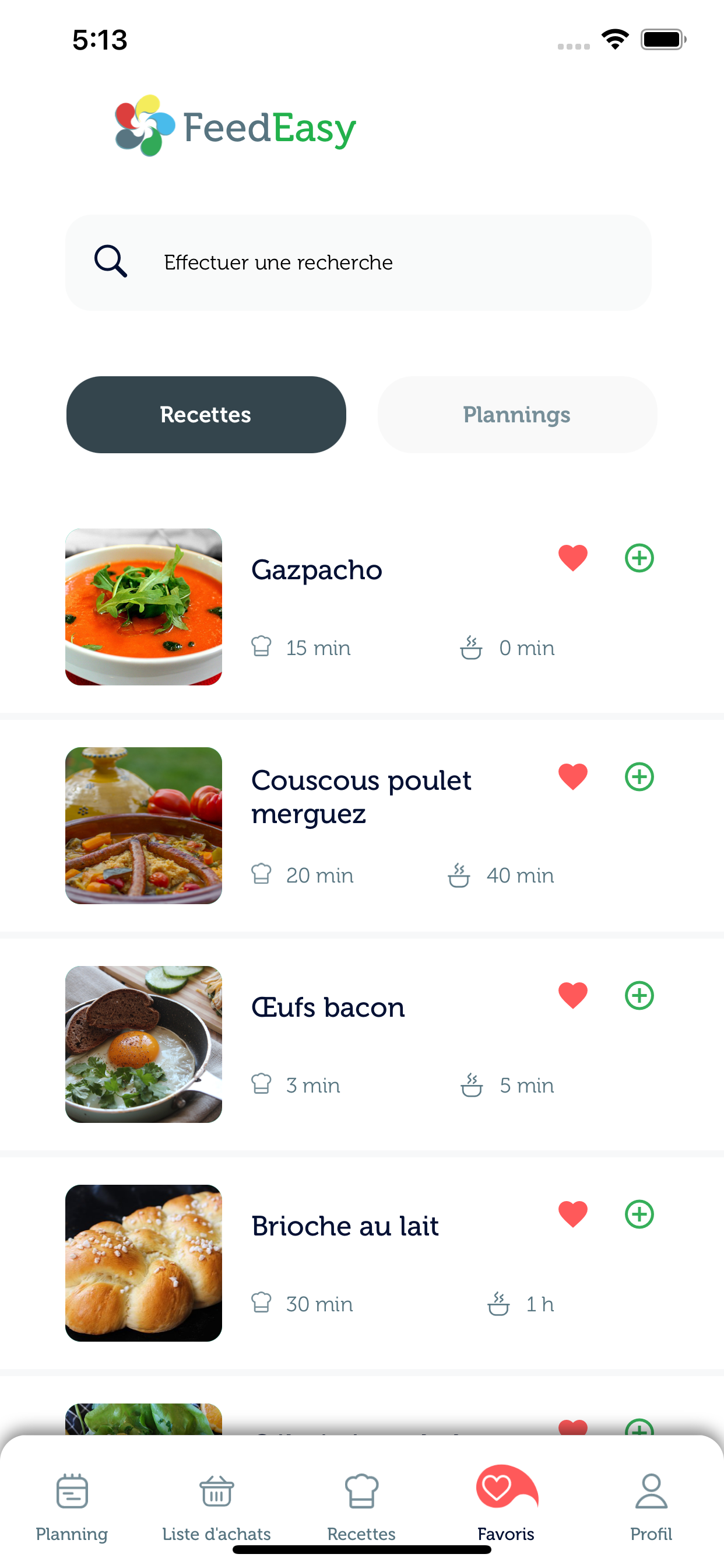 Feed Easy, planifiez vos repas