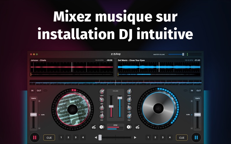 Screenshot #1 pour X Djing: Table De Mixage Audio