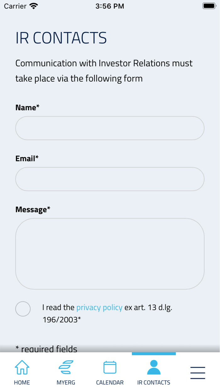 ERG Investor Relations