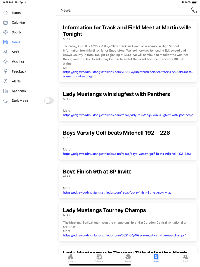 Edgewood Mustangs Athletics