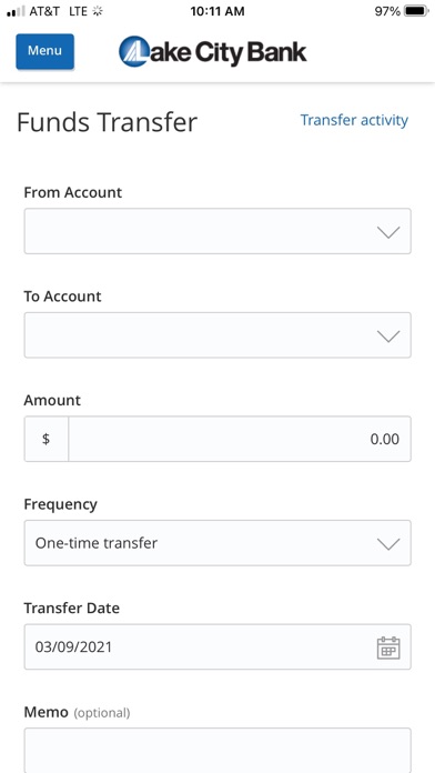 Lake City Bank Digital Screenshot