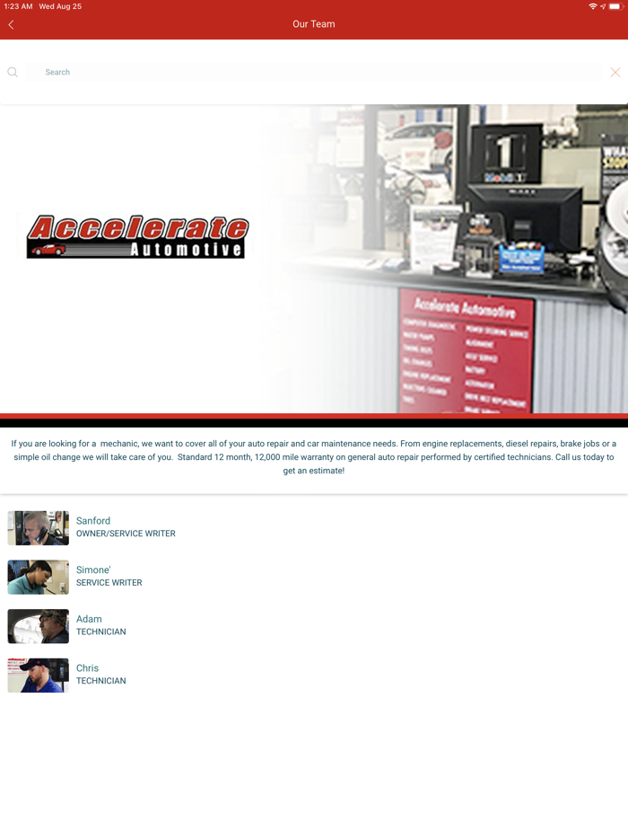 Accelerate Automotive App