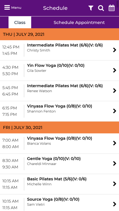 The Source Yoga and Pilates Screenshot