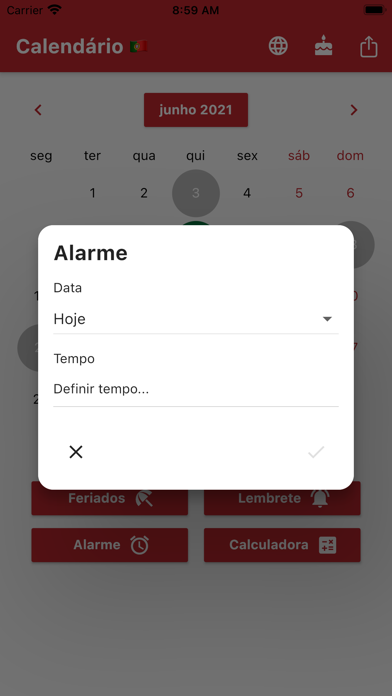 Calendário Português Screenshot