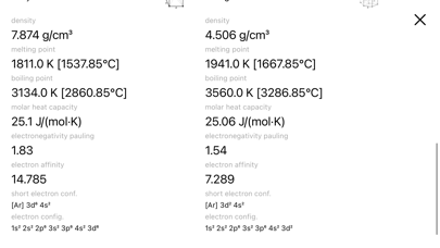 Element Comparison Screenshot