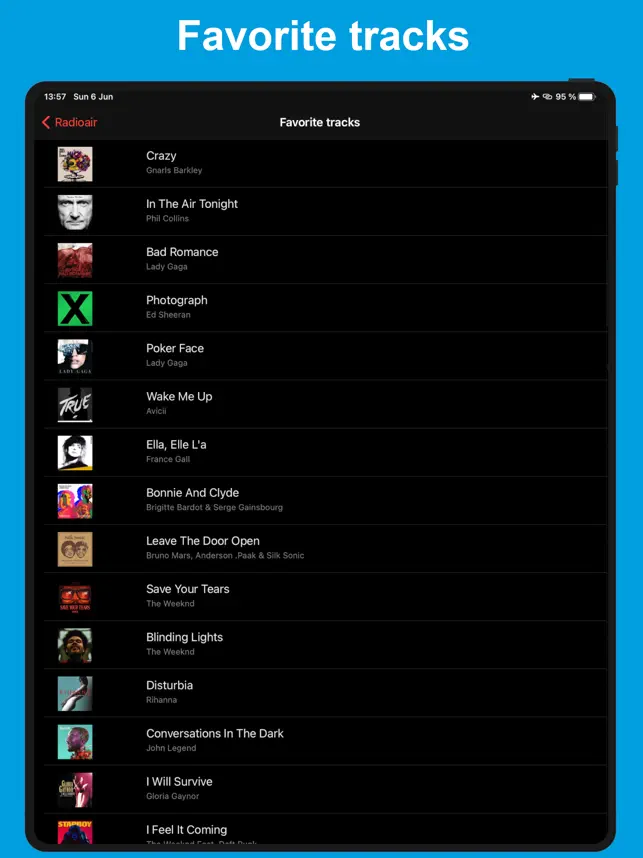 Screenshot 4 Radioair - Radio Music charts iphone