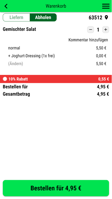 Lieferservice Romana Screenshot