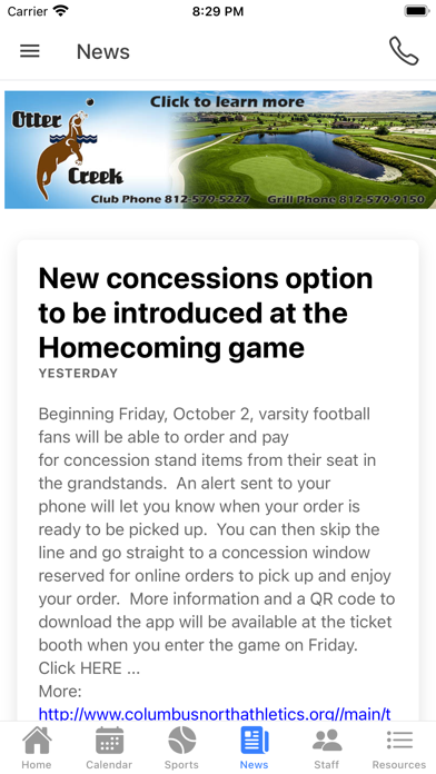 Columbus North Athletics Screenshot