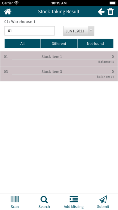 Epicor iScala Warehouse Screenshot