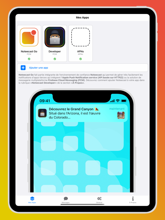 Screenshot #4 pour Noteecast Go : APNs + FCM