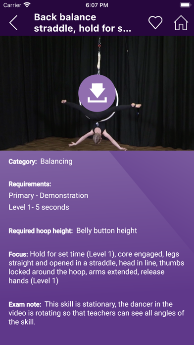 Aerial Arts App Screenshot