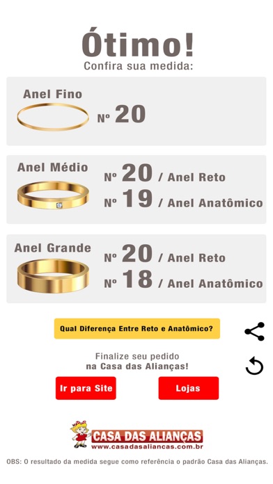 Medidor de Anel e Alianças Screenshot