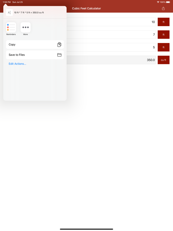 Screenshot #5 pour Cubic Feet Calculator Pro