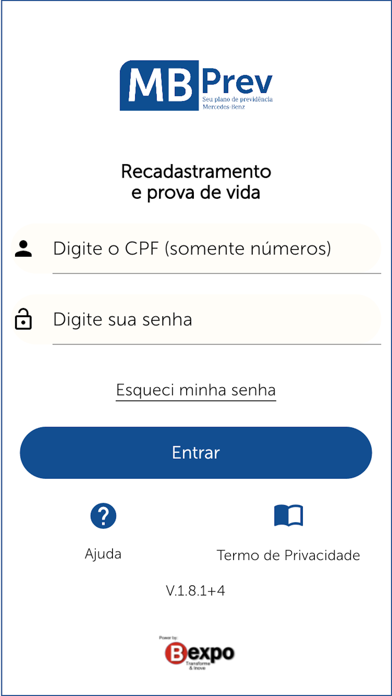 Recadastramento MBPrev Screenshot