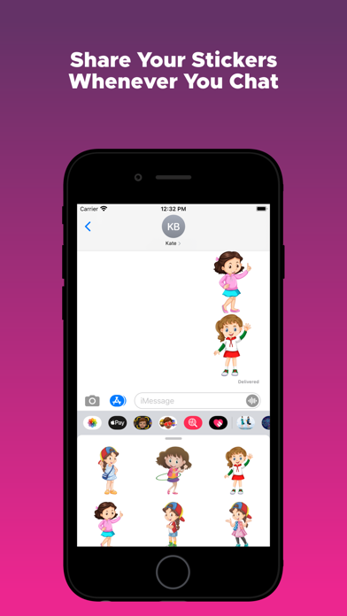 Girls Daily Activity Emojis screenshot 3