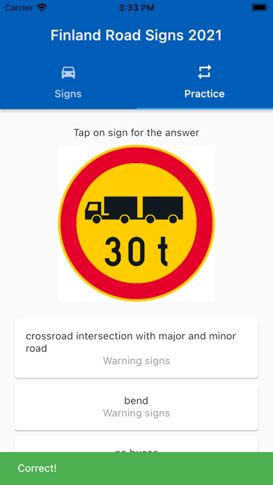 Screenshot #3 pour Finland Traffic Road Signs