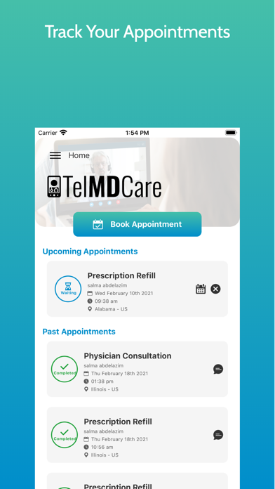 TelMD-Care Screenshot